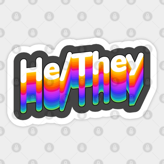 He/They Sticker by aaallsmiles